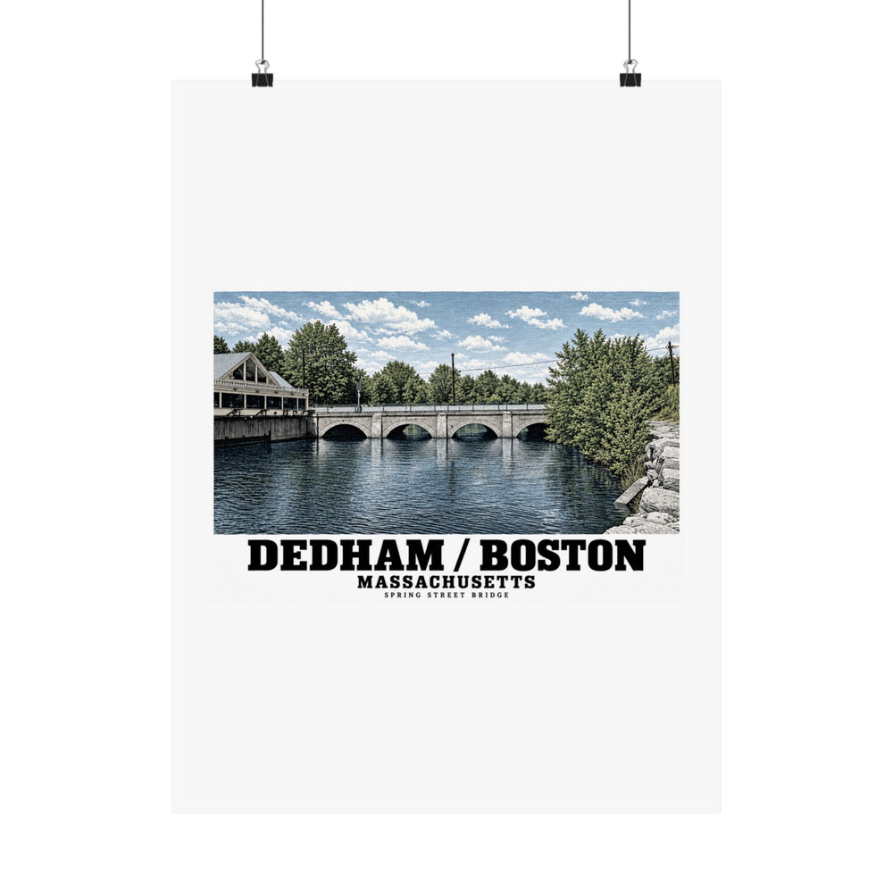 Spring Street Bridge western arches (HAER MA-95-2, 1990) Matte Heritage Poster — 11 × 14 and 18 × 24 in - Charles River