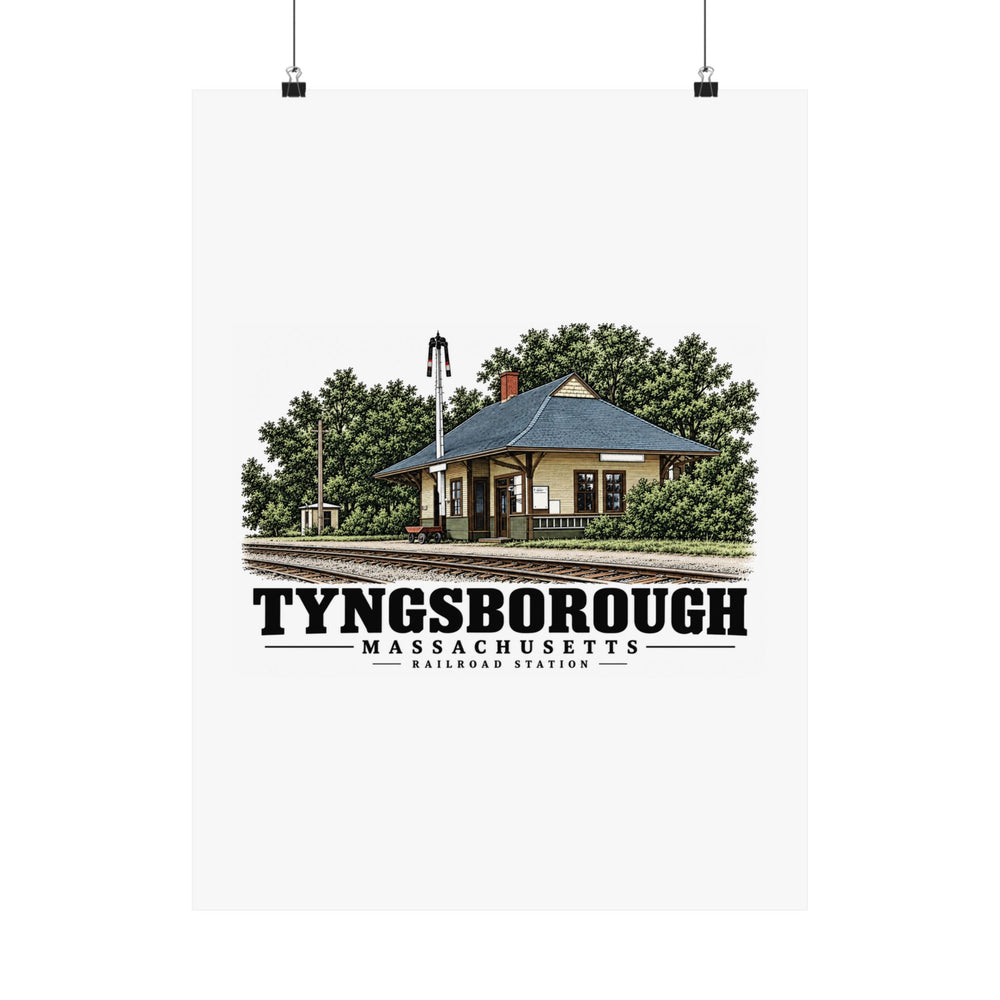 18 x 24 front of Tyngsboro railroad station matte poster, Tyngsborough, Massachusetts.