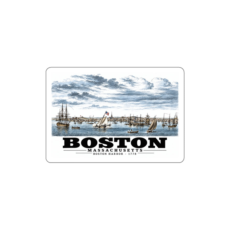 Boston Harbor 4 in White Die-Cut Sticker - Boston Harbor
