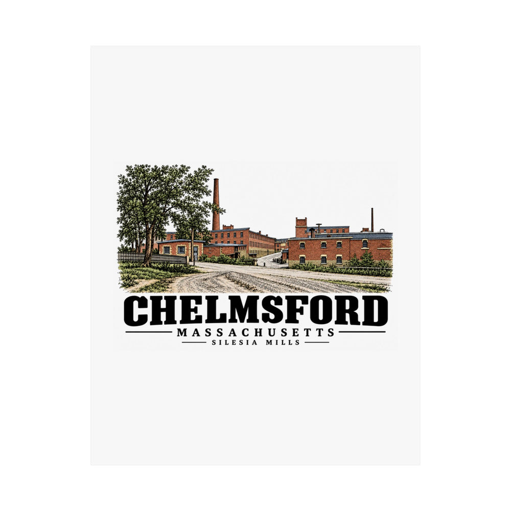 11 x 14 unclipped front of Silesia Mills matte poster, Chelmsford, Massachusetts.