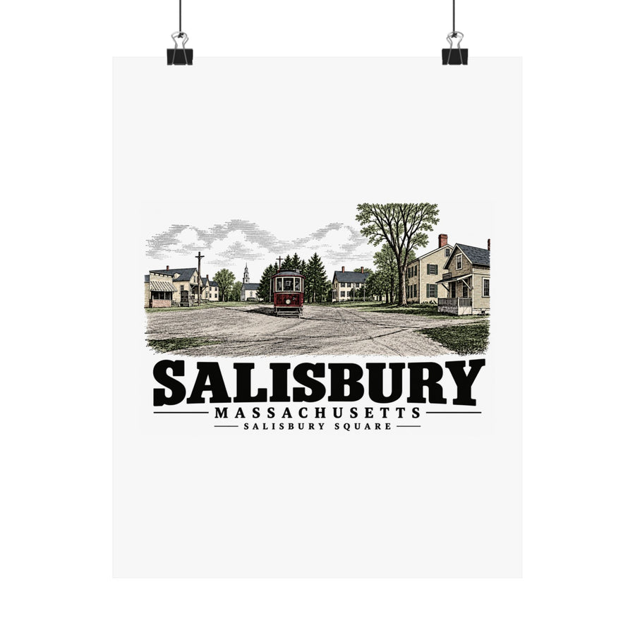11 x 14 front of Salisbury Square matte poster, Salisbury, Massachusetts.