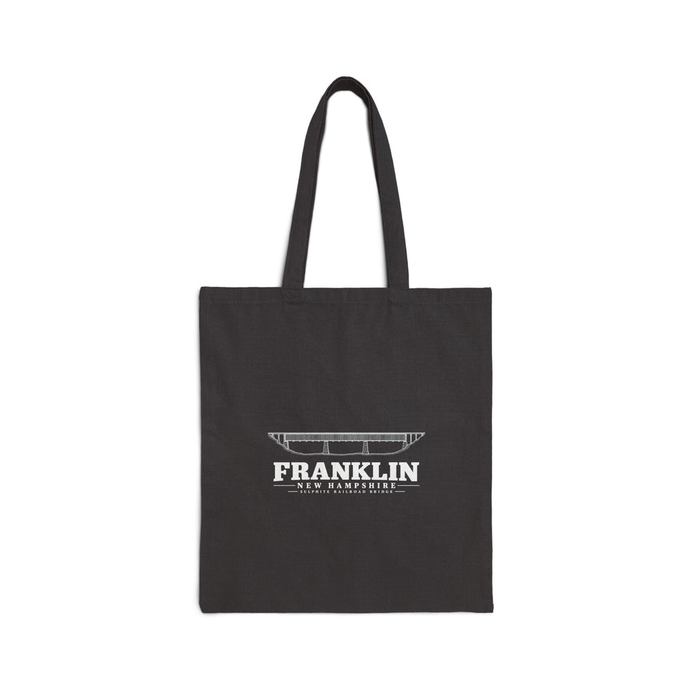 Sulphite Railroad Bridge measured drawing Natural + Black Heavy Canvas Tote - Merrimack Valley Goods
