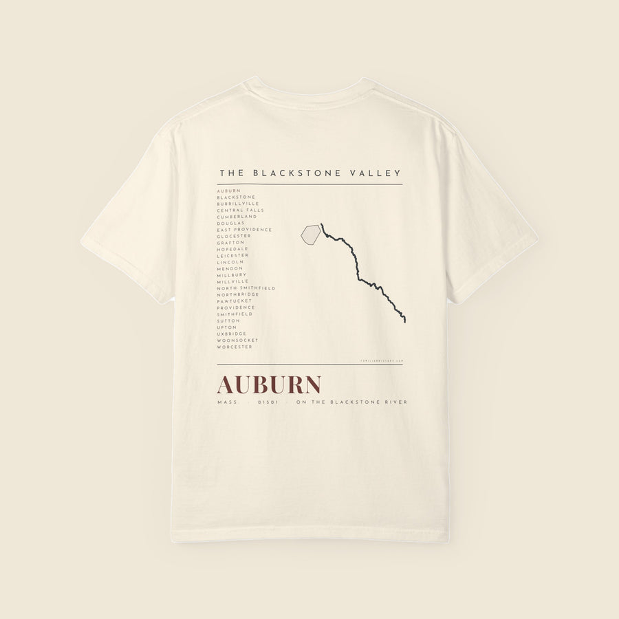 Auburn River Map Tee