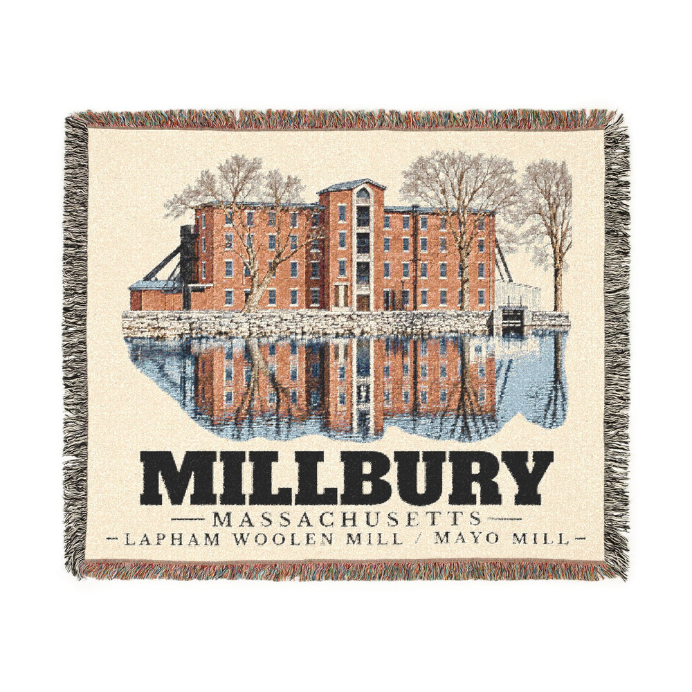 Lapham Woolen Mill / Mayo Mill — Millbury, Massachusetts woven blanket, product view 1