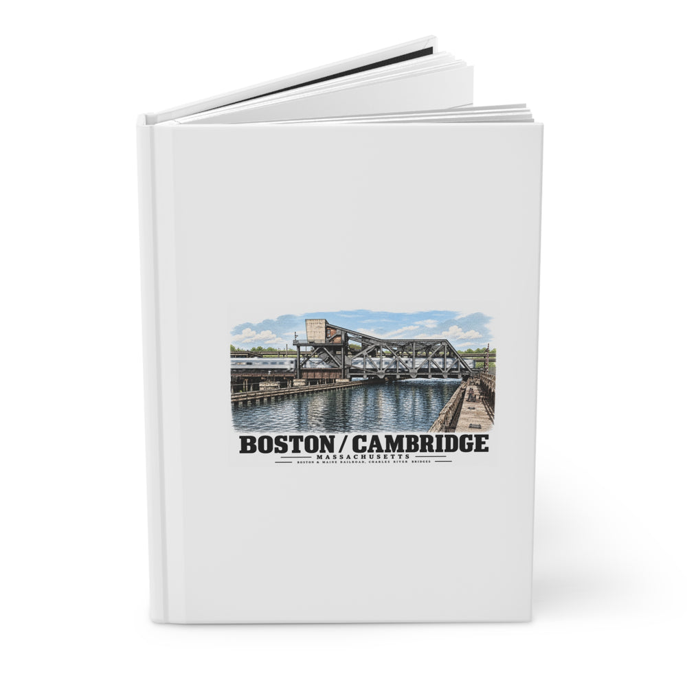 1. GENERAL VIEW SHOWING BRIDGE IN 'CLOSED' POSITION - Boston & Maine Railroad, Charles River Bridges, Charles River, North Station vicinity, Boston, Suffolk County, MA Matte Hardcover Journal -...