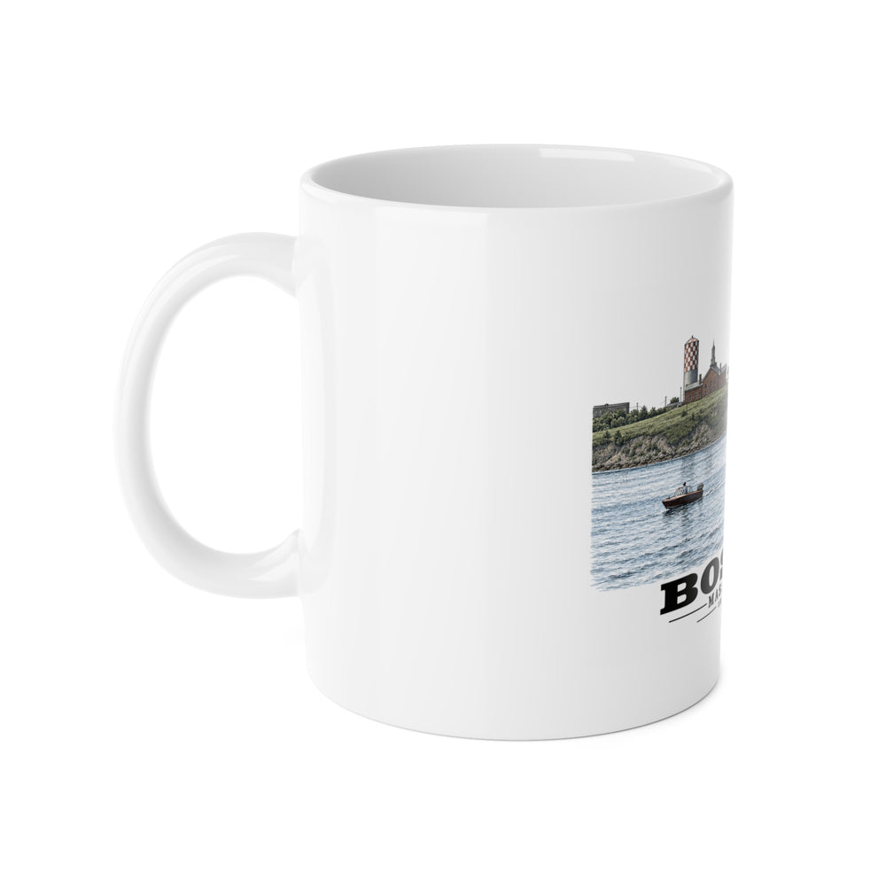 Long Island 11 oz White Ceramic Mug - Boston Harbor