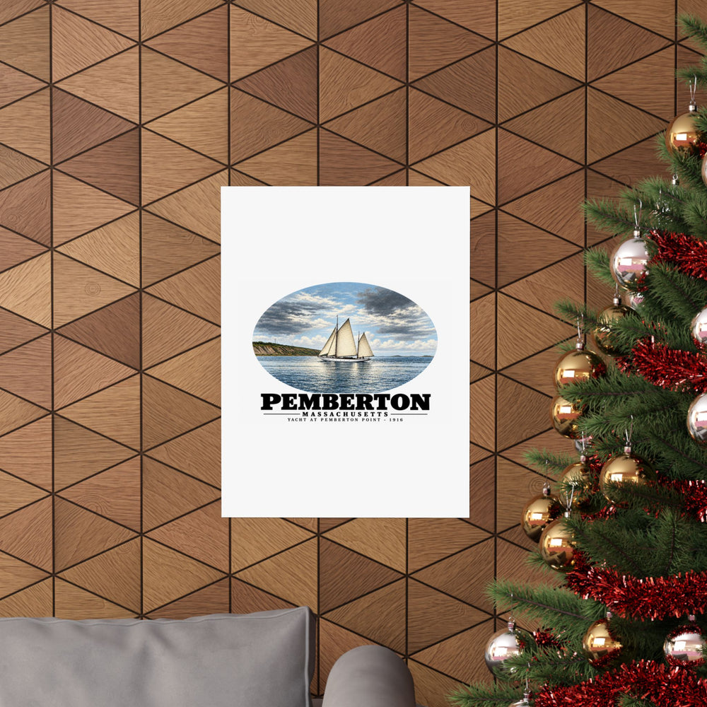Yacht, Pemberton Hull Matte Heritage Poster — 11 × 14 and 18 × 24 in - Boston Harbor