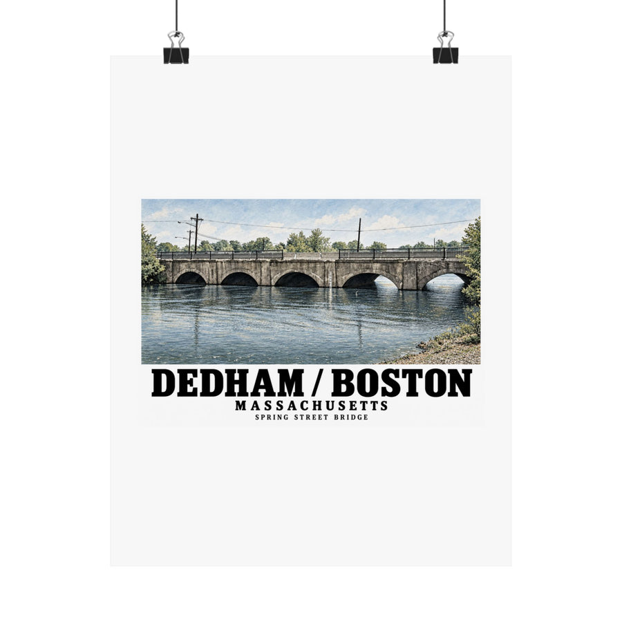 Spring Street Bridge north elevation (HAER MA-95-4, 1990) Matte Heritage Poster — 11 × 14 and 18 × 24 in - Charles River