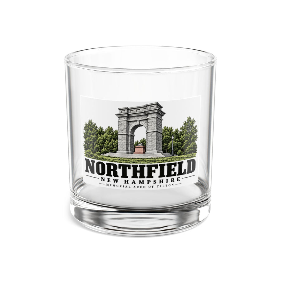 Front of Memorial Arch of Tilton rocks glass, Northfield, New Hampshire.