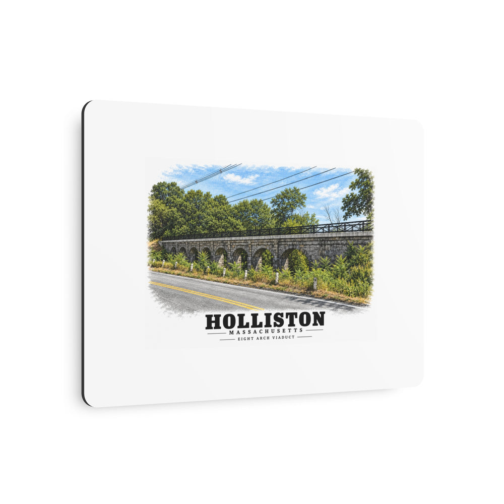 Eight Arch / Bogastow Brook Viaduct, Woodland Street, Upper Charles Rail Trail 7 × 5 in Horizontal Metal Wall Art - Charles River