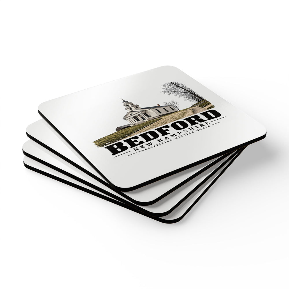 Bedford Presbyterian Meeting-House Cork Back Coaster Set - Merrimack Valley Goods