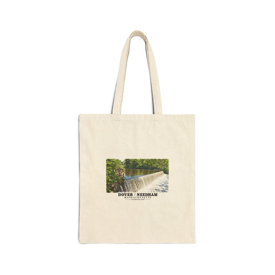 Dam on the Charles River, Dover MA.jpg Natural Heavy Canvas Tote - Charles River