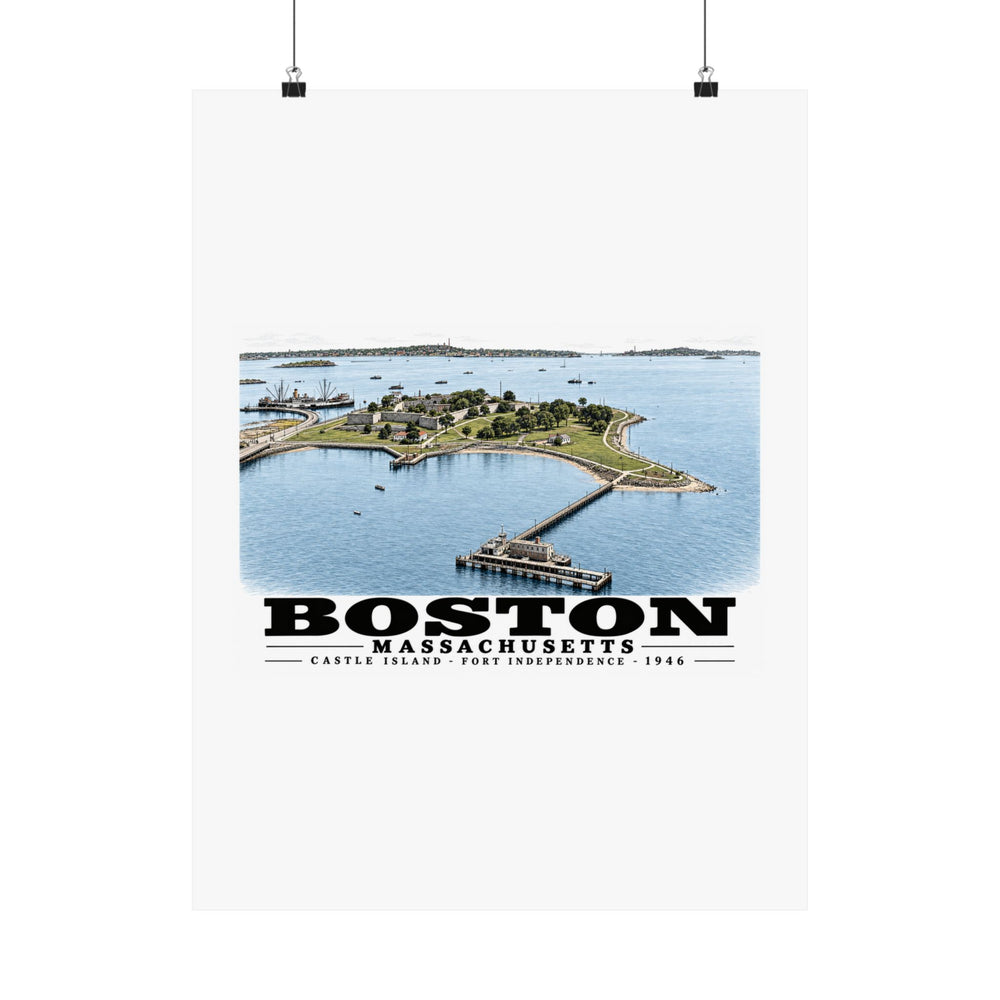 Castle Island, Boston Matte Heritage Poster — 11 × 14 and 18 × 24 in - Boston Harbor