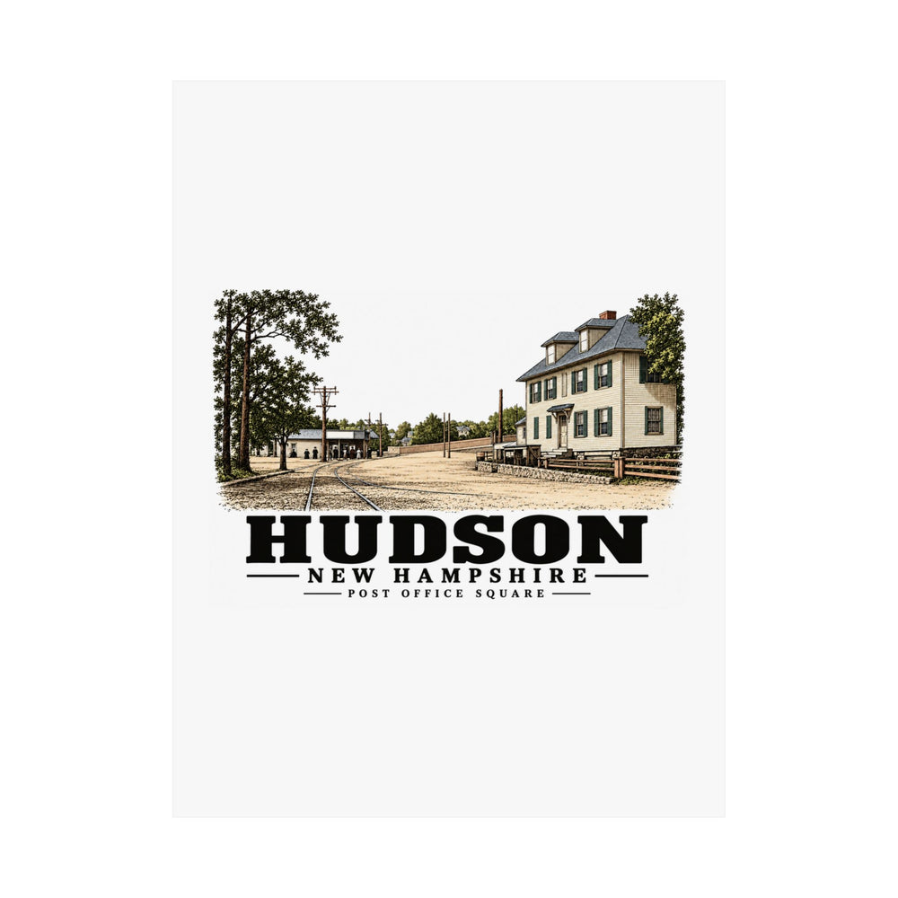 18 x 24 unclipped front of Post Office Square matte poster, Hudson, New Hampshire.