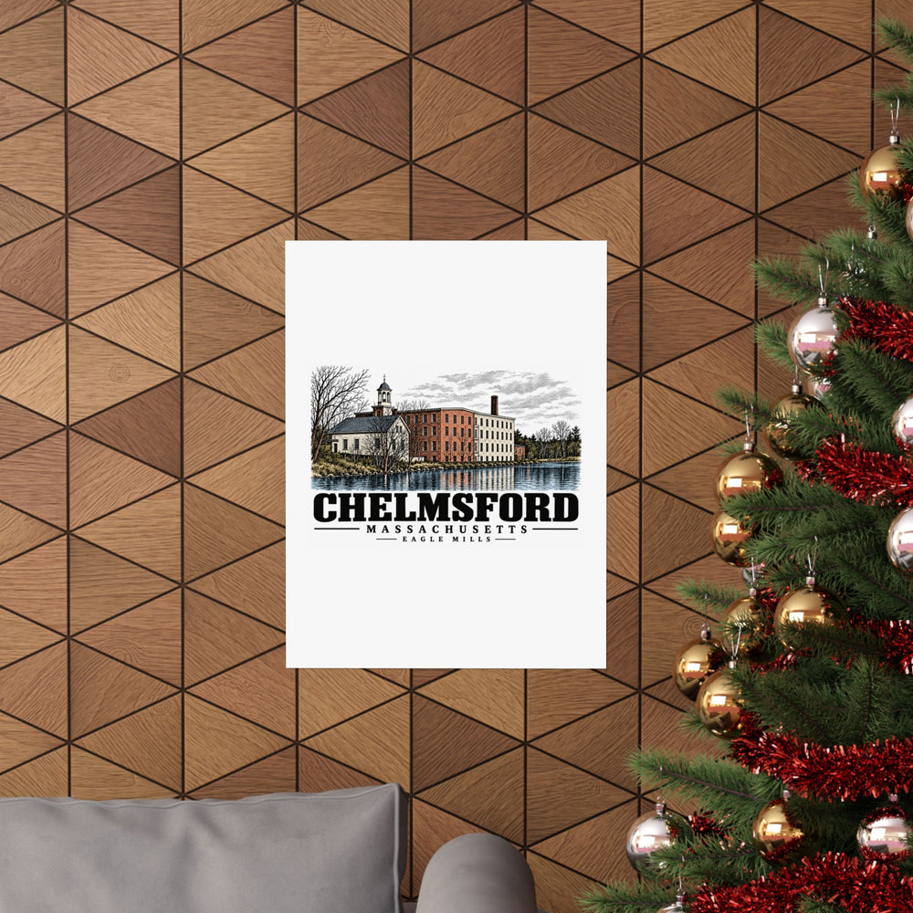18 x 24 room view of Eagle Mills matte poster, Chelmsford, Massachusetts.