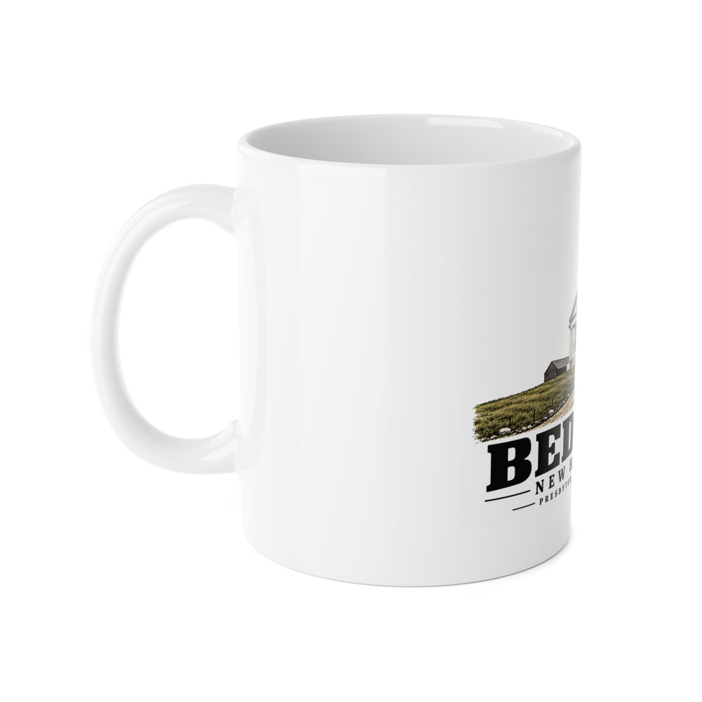 Bedford Presbyterian Meeting-House 11 oz White Ceramic Mug - Merrimack Valley Goods