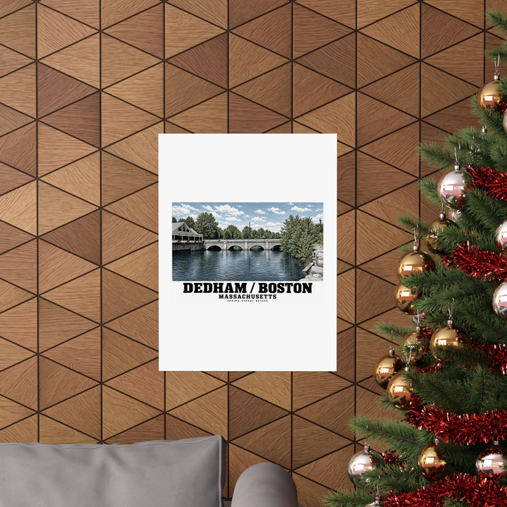 Spring Street Bridge western arches (HAER MA-95-2, 1990) Matte Heritage Poster — 11 × 14 and 18 × 24 in - Charles River