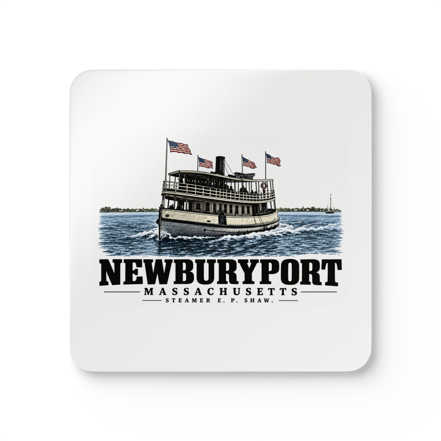 Newburyport Steamer E. P. Shaw Cork Back Coaster Set - Merrimack Valley Goods