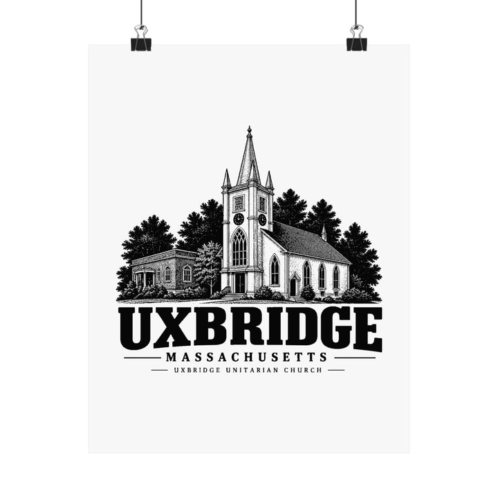Uxbridge Unitarian Church Matte Heritage Poster product mockup