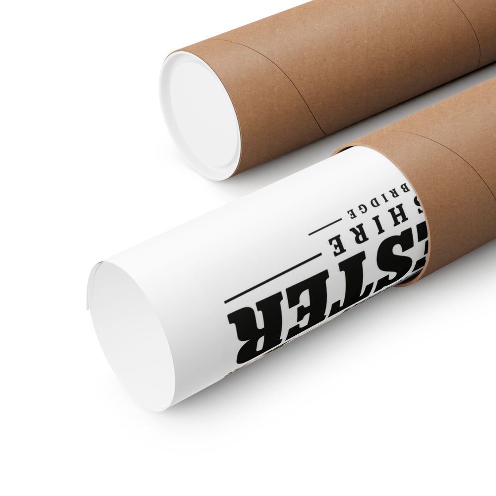 11 x 14 rolled close-up of South Main Street Stone Bridge matte poster, Manchester, New Hampshire.