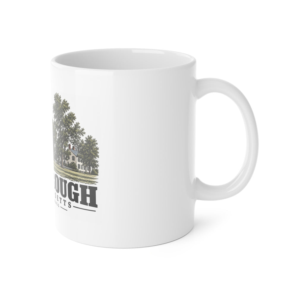 BOXBOROUGH Old Town Hall 11 oz White Ceramic Mug - Assabet Valley Goods