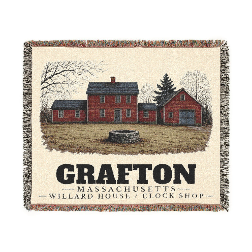 Willard House / Clock Shop — Grafton, Massachusetts woven blanket, product view 1