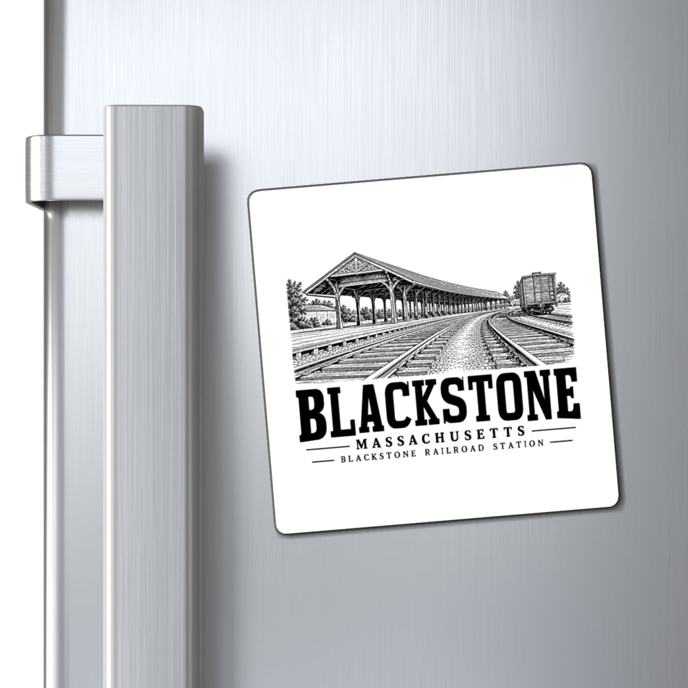 Blackstone Railroad Station 4 in Magnet in White — context view