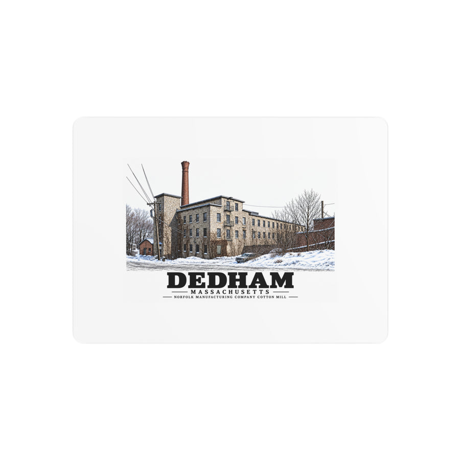 Dedham Norfolk Manufacturing Company Cotton Mill 7 × 5 in Horizontal Metal Wall Art — Charles River Goods