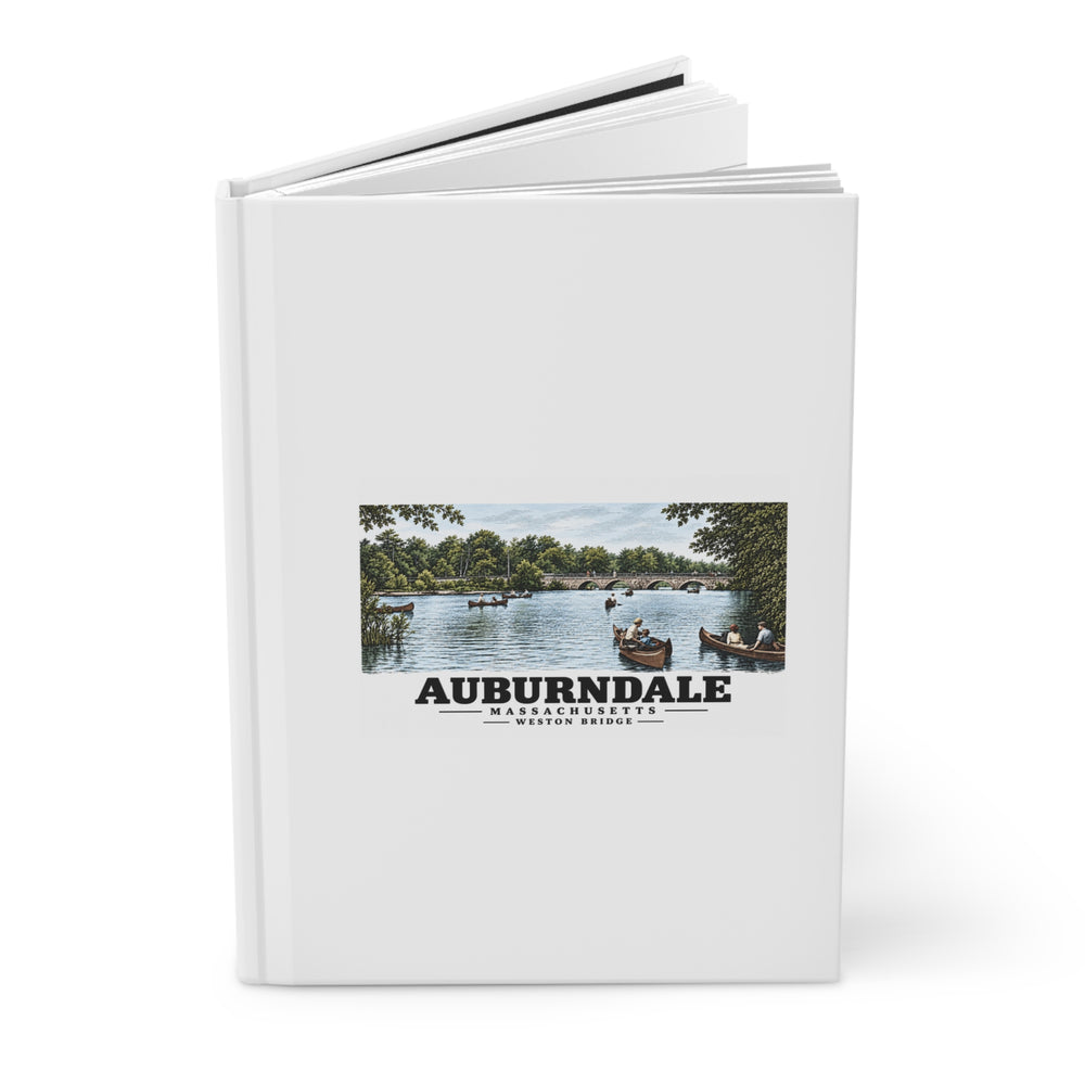 Weston Bridge, Auburndale, Mass. Matte Hardcover Journal - Charles River