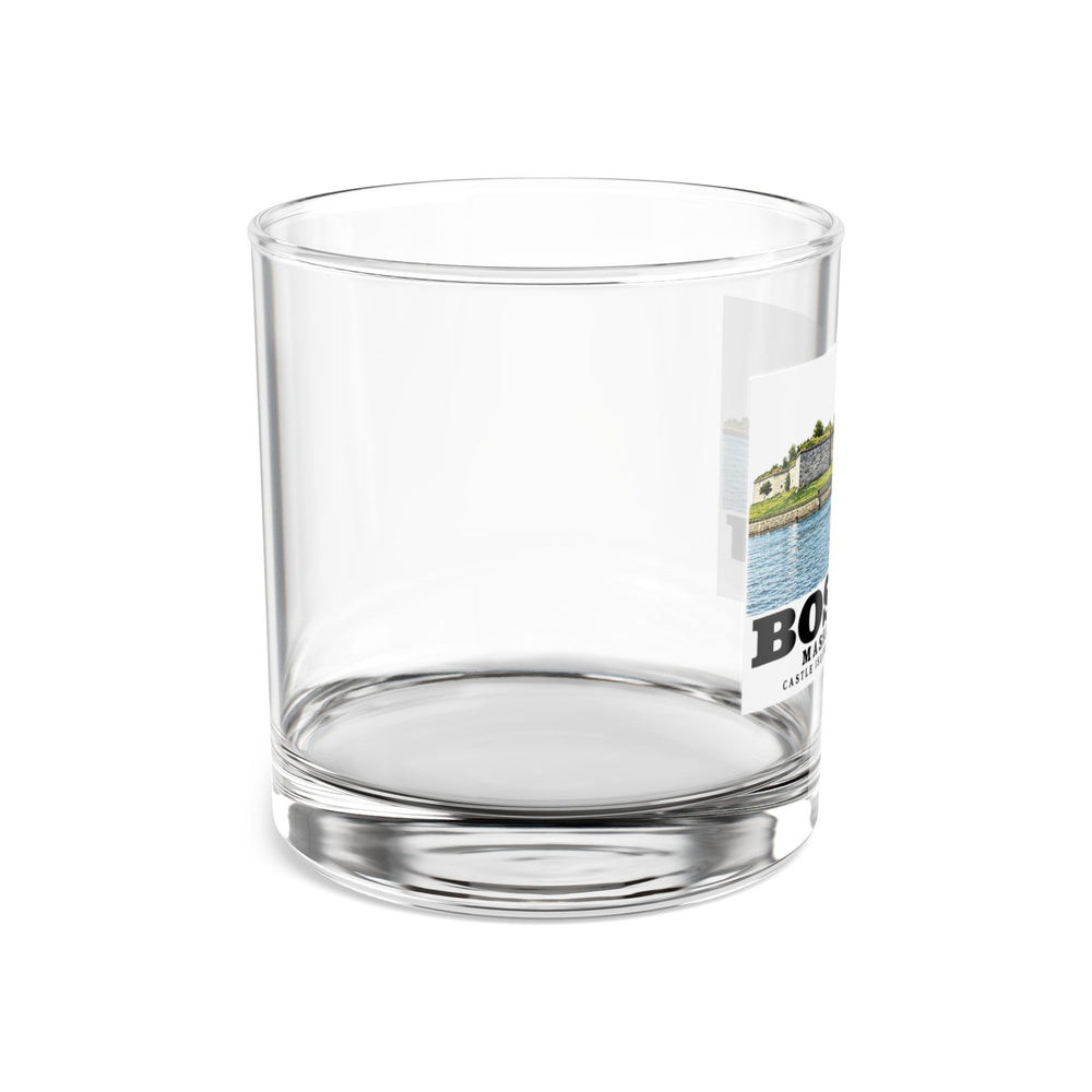 Castle Island, includes Fishing Pier 10 oz Rocks Glass - Boston Harbor