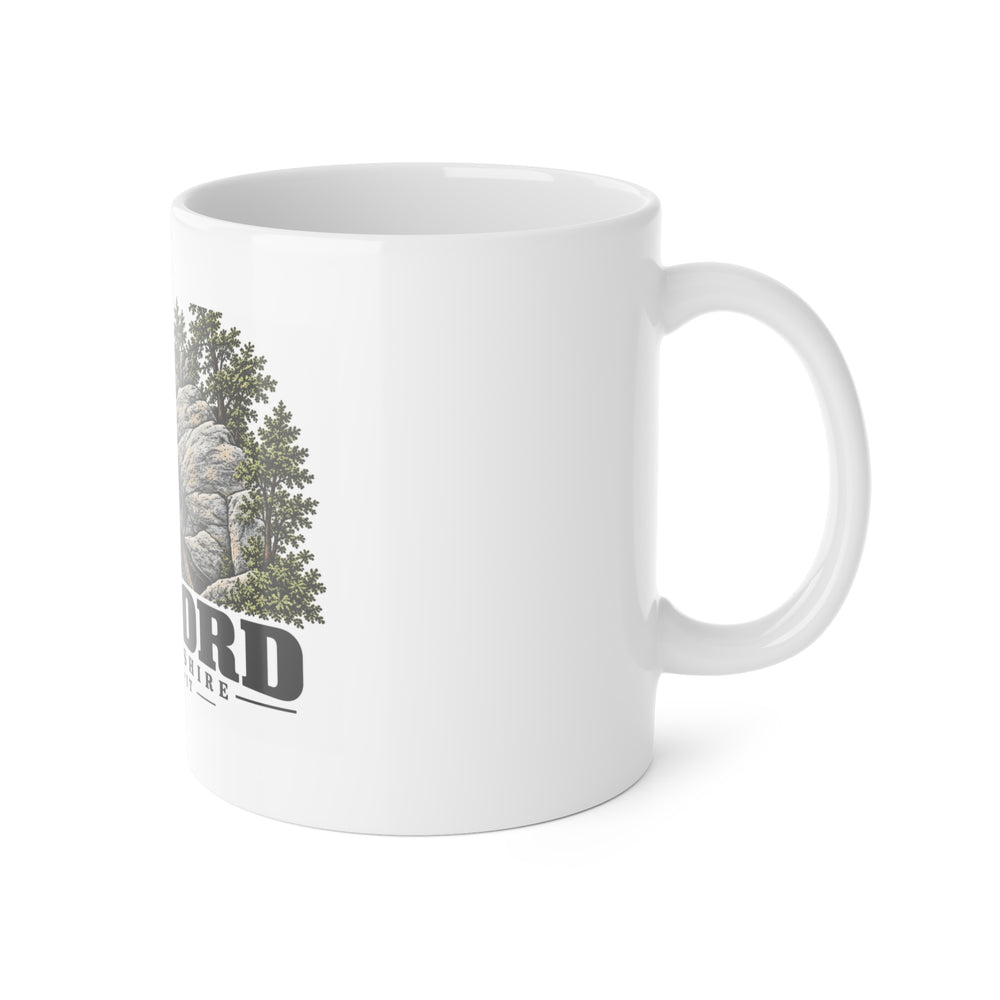 Bedford The Pulpit rock formation 11 oz White Ceramic Mug - Merrimack Valley Goods