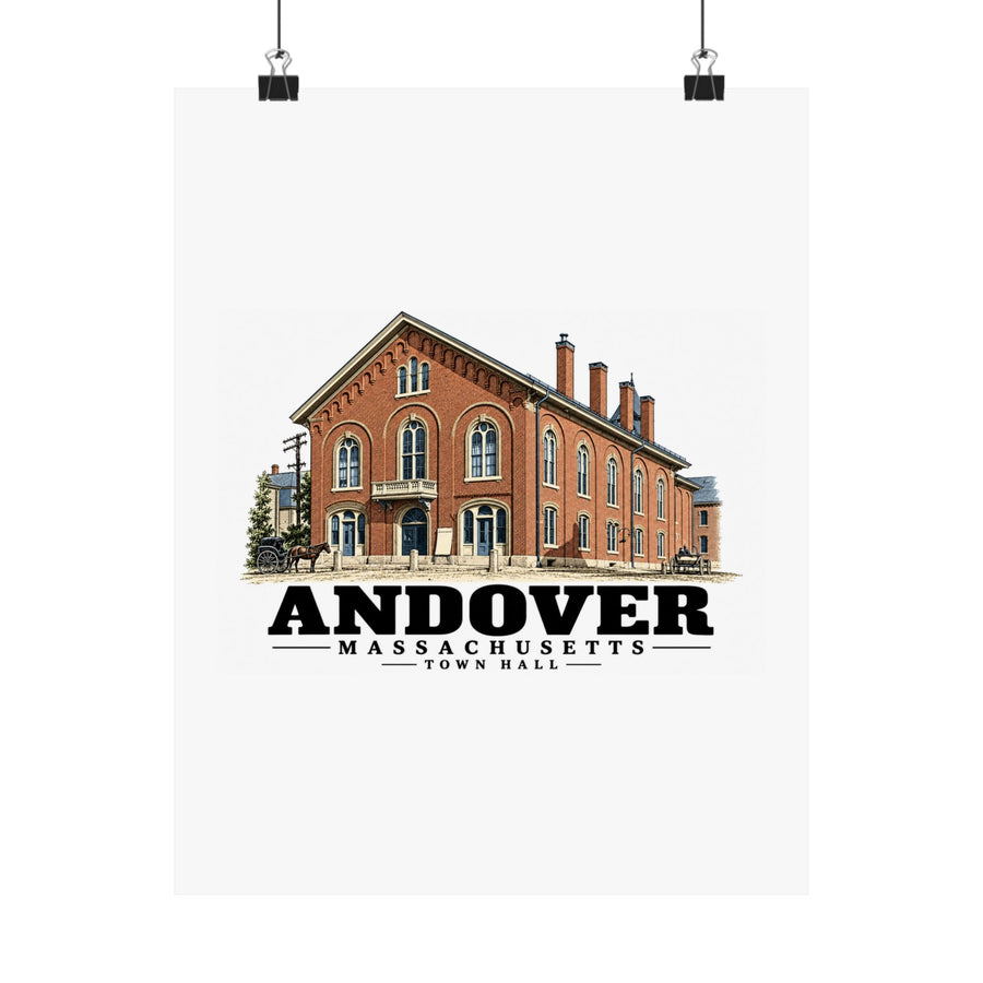 11 x 14 front of Town Hall, Andover matte poster, Andover, Massachusetts.