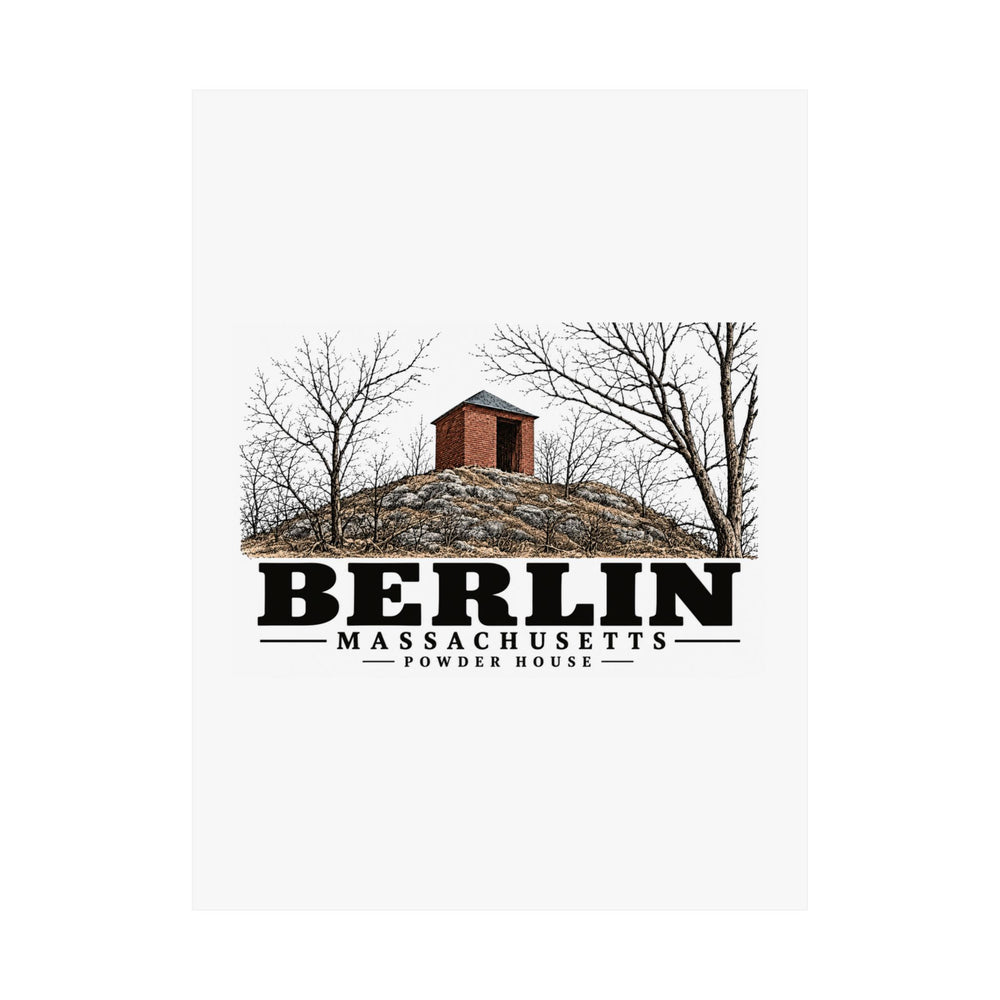 Illustrated Powder House in Berlin on unframed matte poster