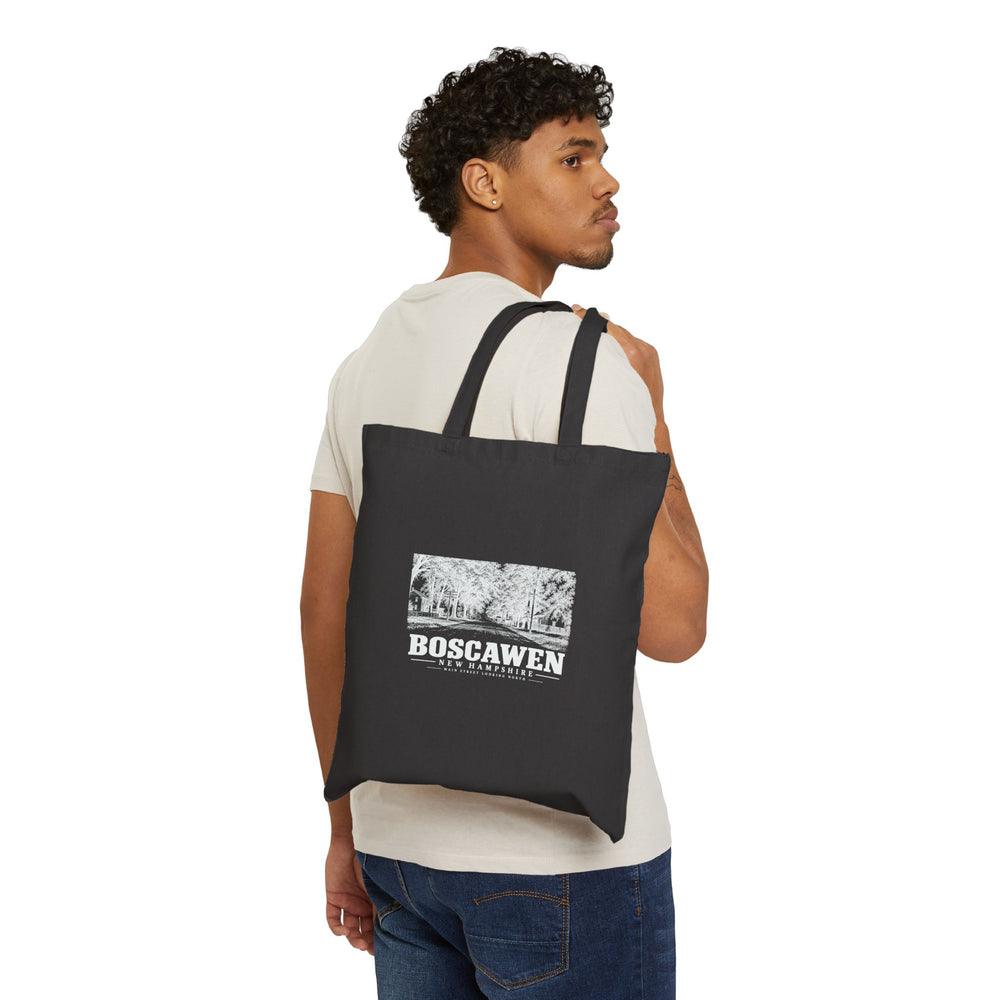 Main Street looking north Natural + Black Heavy Canvas Tote - Merrimack Valley Goods