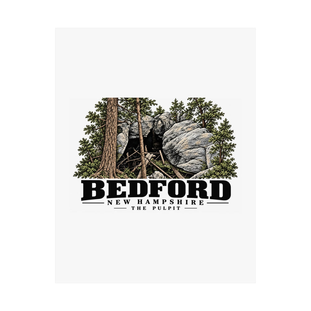 11 x 14 unclipped front of Pulpit Rock matte poster, Bedford, New Hampshire.