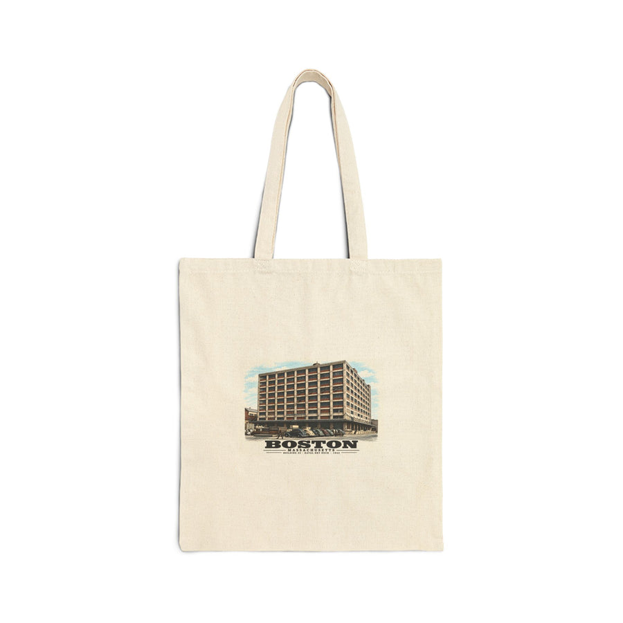 Building #32 US Naval Dry Dock, South Boston, Completed 3/1943 Natural Heavy Canvas Tote - Boston Harbor