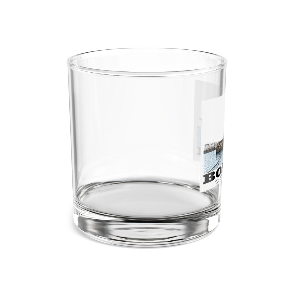 View from water of Navy Yard Annex/Dry Dock 10 oz Rocks Glass - Boston Harbor