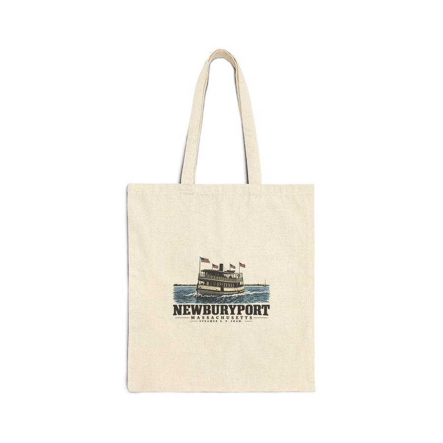 Steamer E. P. Shaw Natural + Black Heavy Canvas Tote - Merrimack Valley Goods