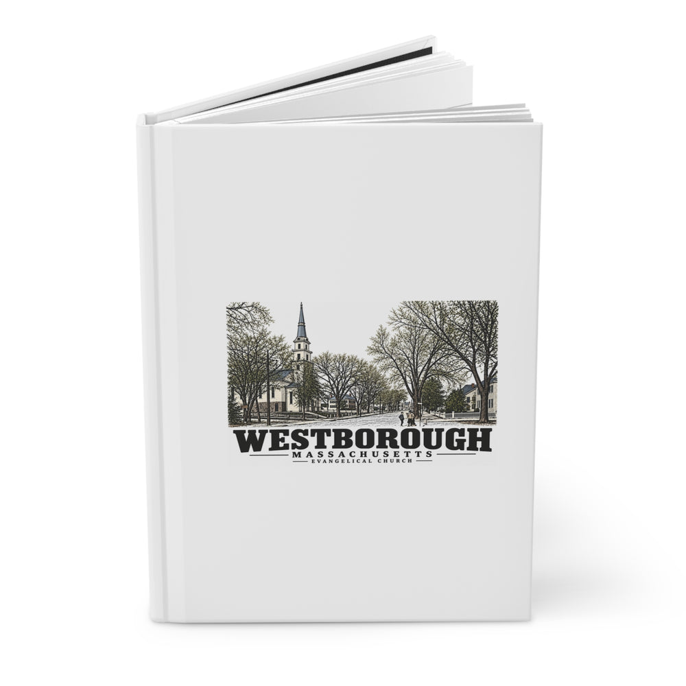 Illustrated Evangelical Church in Westborough on matte hardcover journal