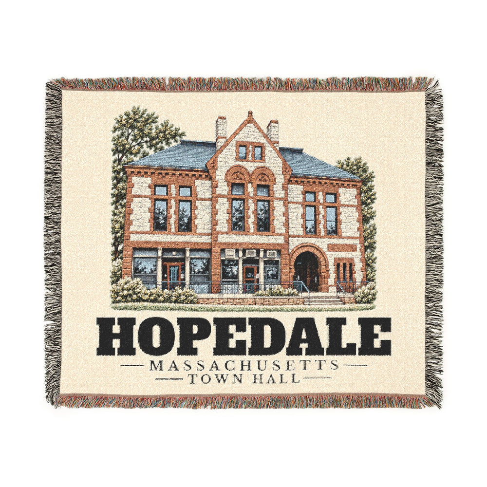 Town Hall — Hopedale, Massachusetts woven blanket, product view 1