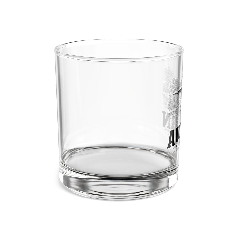 Auburn Railroad Depot 10 oz Rocks Glass in Clear — left view