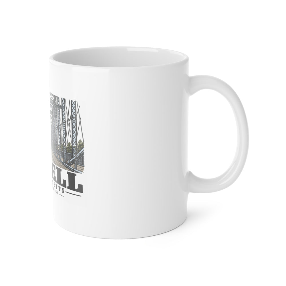 Lowell Aiken Street Bridge 11 oz White Ceramic Mug — Merrimack Valley Goods