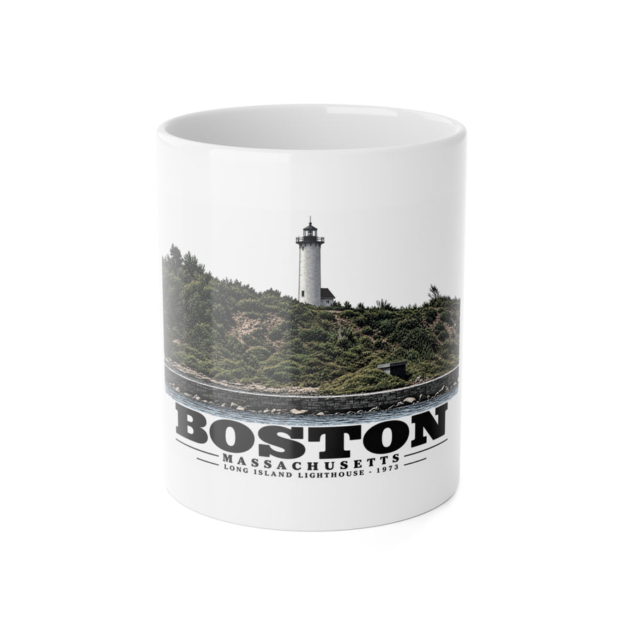 Long Island Lighthouse 11 oz White Ceramic Mug - Boston Harbor