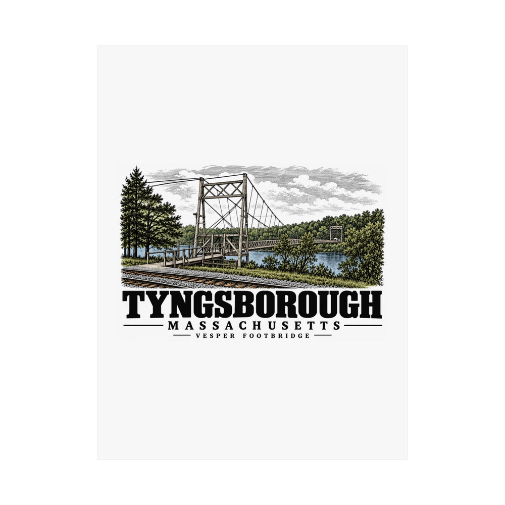 18 x 24 unclipped front of Vesper Footbridge matte poster, Tyngsborough, Massachusetts.