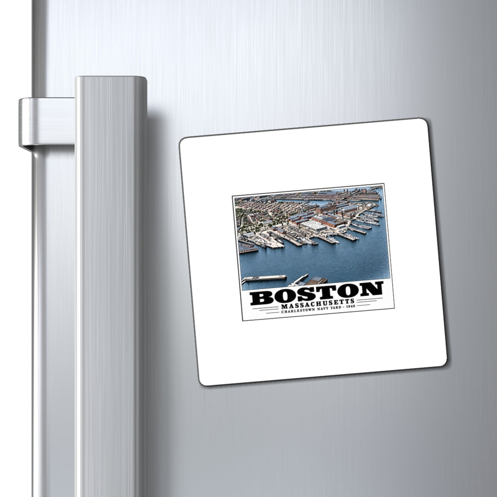 Illustrated Charlestown Navy Yard, June 1940 in Charlestown on square magnet