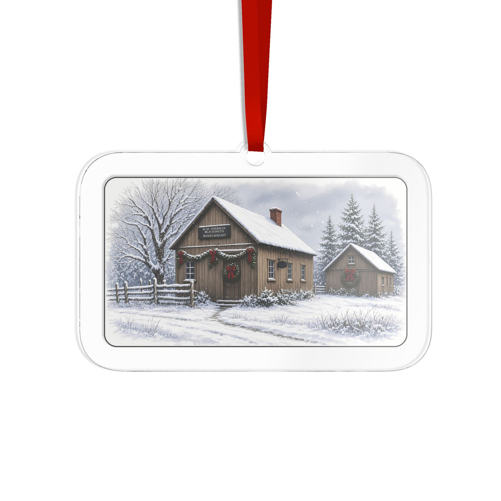 M. M. Sherman Blacksmith and Wheelwright Shop — Sutton, MA Christmas Ornament
