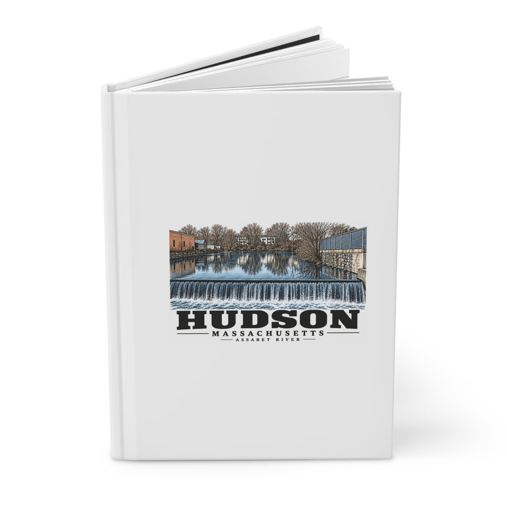 Illustrated Assabet River in Hudson on matte hardcover journal