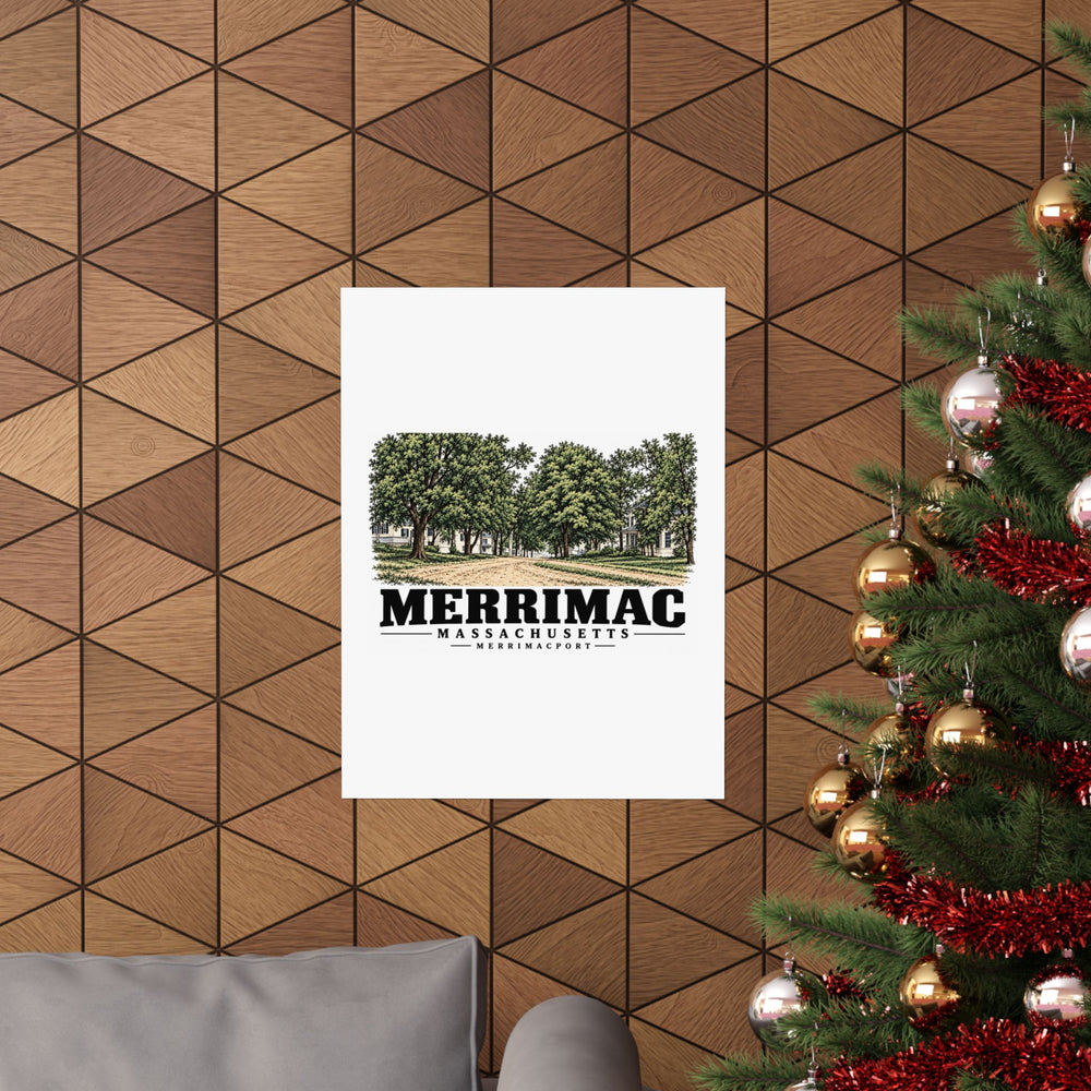 18 x 24 room view of Merrimac Street matte poster, Merrimacport, Massachusetts.