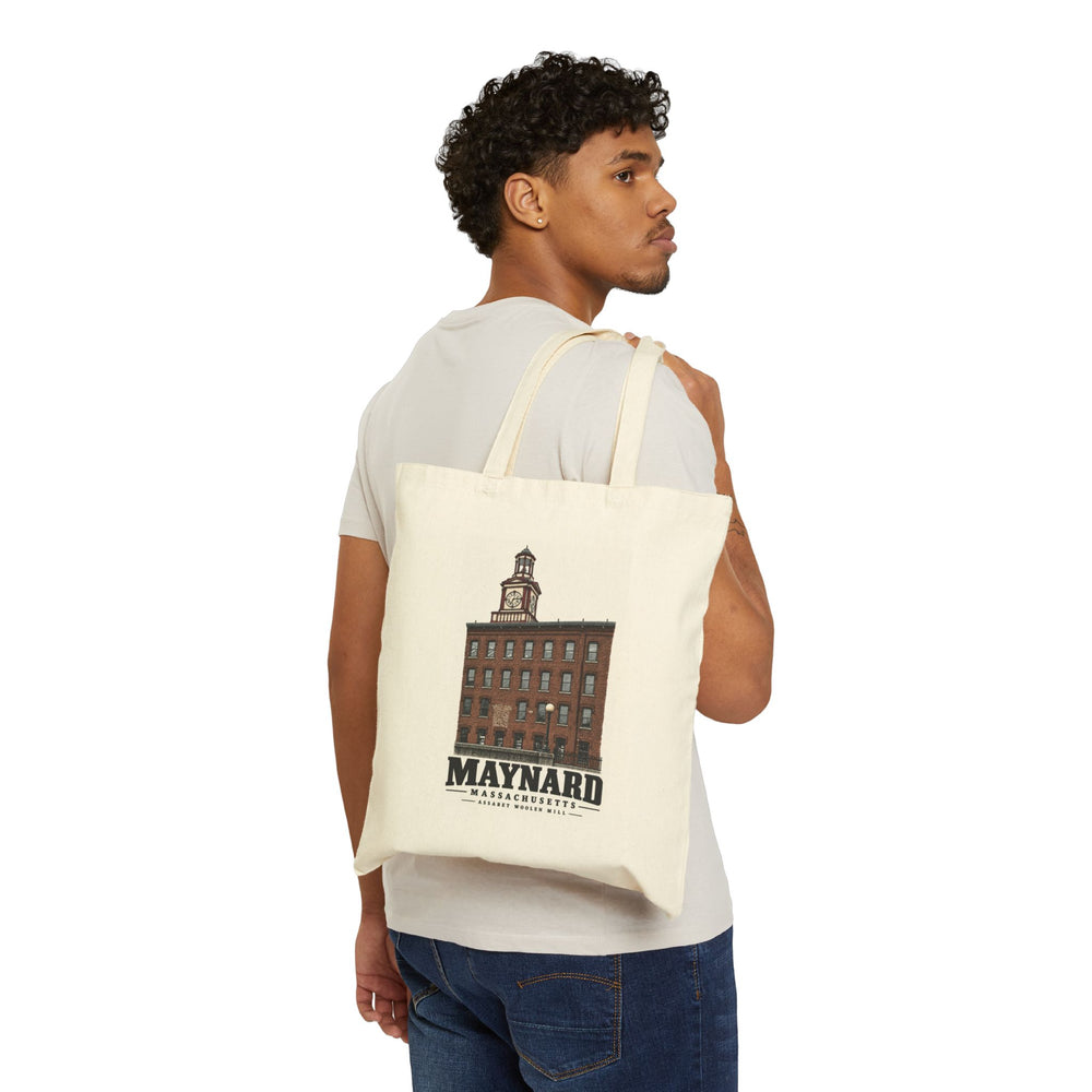 Assabet Woolen Mill Natural + Black Heavy Canvas Tote - Assabet Valley Goods