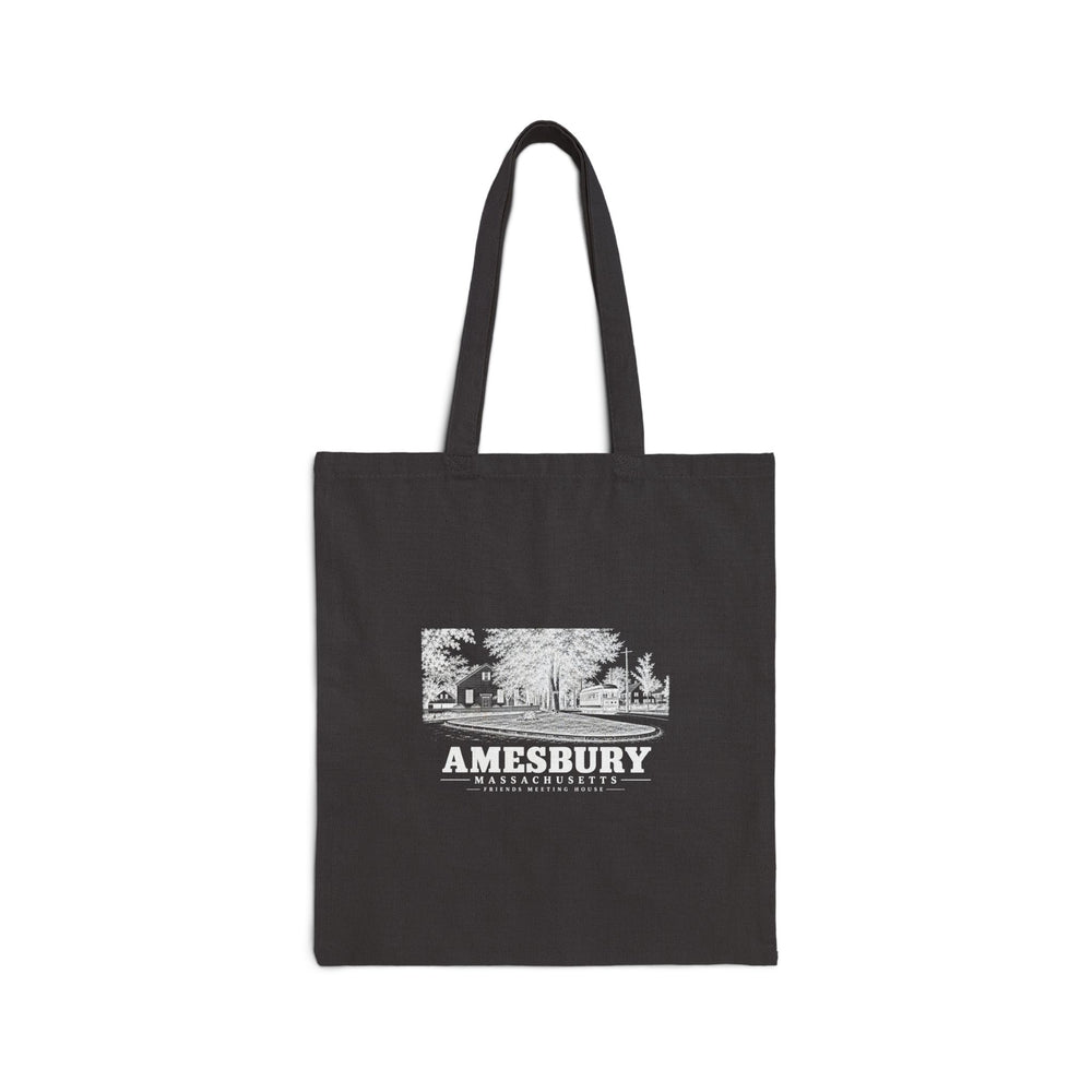 Friends Meeting House, Friend Street, with streetcar Natural + Black Heavy Canvas Tote - Merrimack Valley Goods